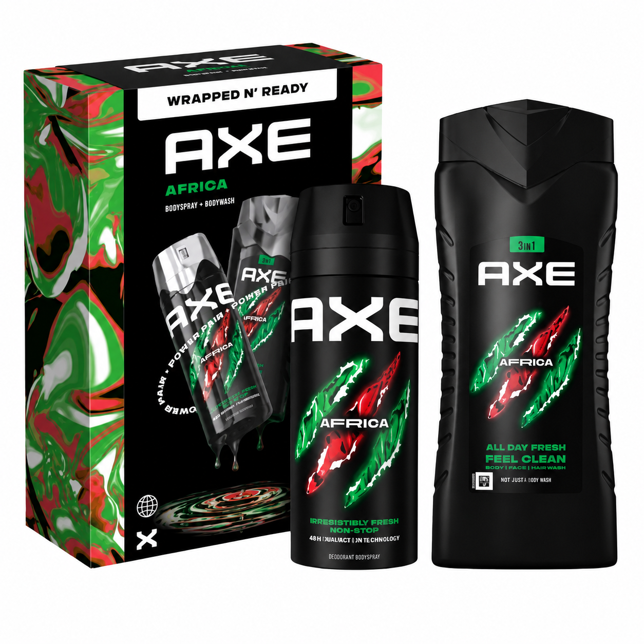 AXE Africa férfi ajándékcsomag – dezodor spray 150 ml + tusfürdő 250 ml