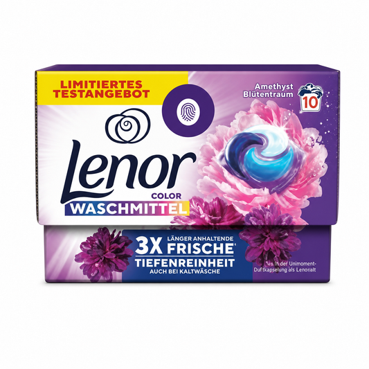 Lenor Color Waschmittel Amethyst Blütentraum mosókapszula 10 db – színes ruhákhoz