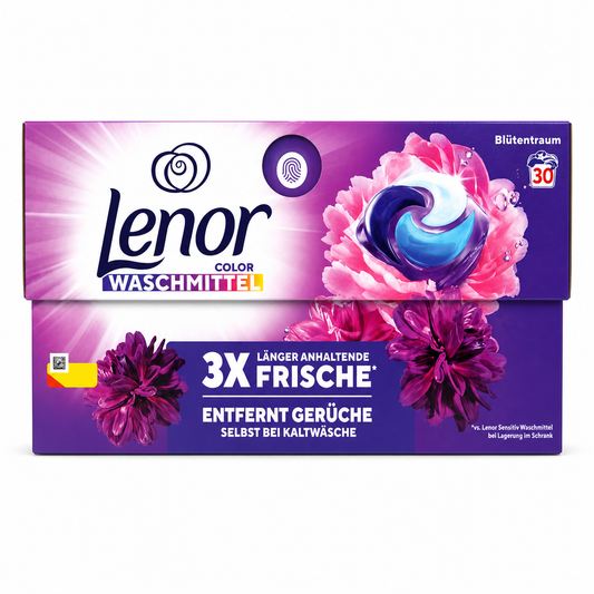 Lenor Color Waschmittel Blütentraum mosószer 30 mosás – színes ruhákhoz, hosszan tartó virágos frissességgel