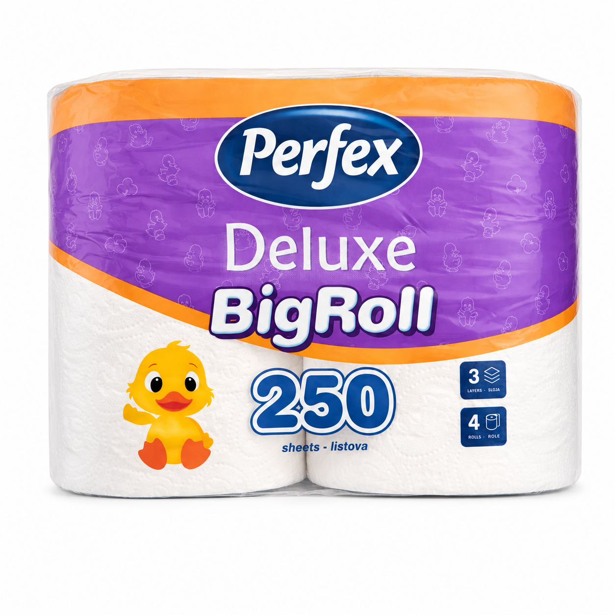 Perfex Deluxe BigRoll papírtörlő 4 tekercs – 3 rétegű, 250 lapos extra nagy tekercs
