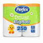 Perfex Deluxe Big Roll toalettpapír 4 tekercs, 3 rétegű, 250 lapos WC-papír