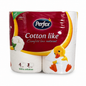 Perfex Cotton Like Comfort Line Natural toalettpapír – 4 tekercs, 3 rétegű, 100% cellulóz