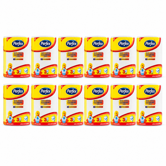 Perfex Multi-Purpose Cleaning Towel háztartási papírtörlő 12 db-os csomag – 3 rétegű, extra nedvszívó tisztítókendő
