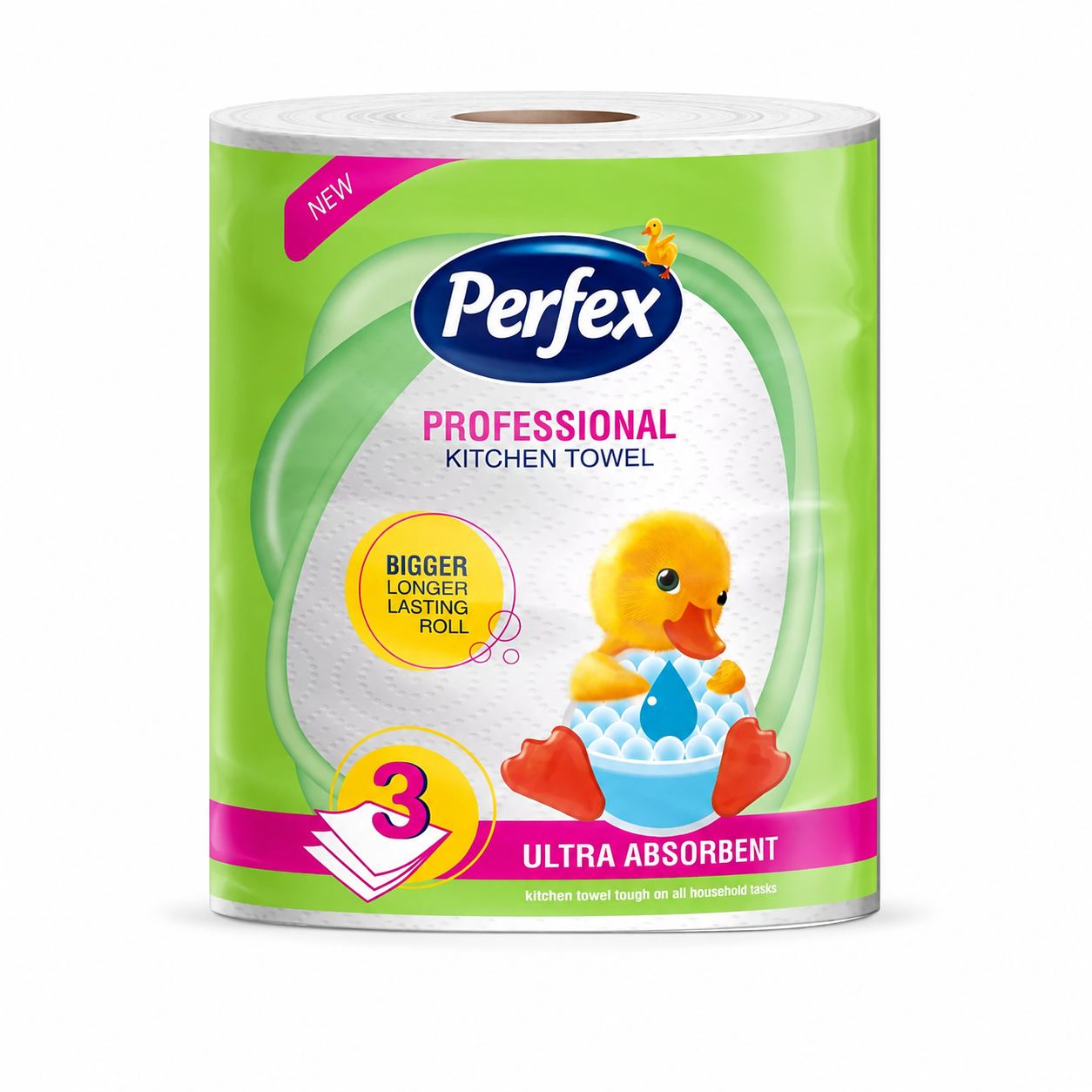 Perfex Professional Kitchen Towel konyhai papírtörlő – 3 rétegű, ultra nedvszívó, nagyobb tekercses papírtörlő
