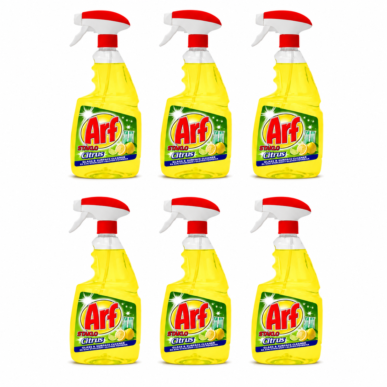 Arf Staklo Citrus üveg- és felülettisztító spray 650 ml – 6 db-os csomag