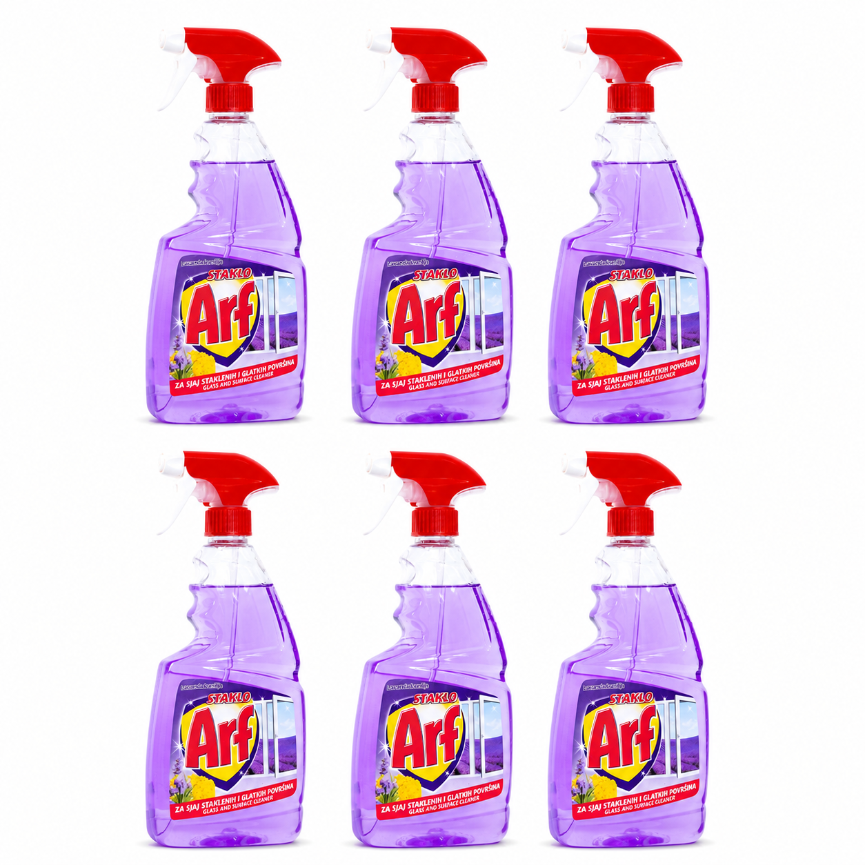 Arf Staklo Lavanda üveg- és felülettisztító spray 650 ml – 6 db-os csomag