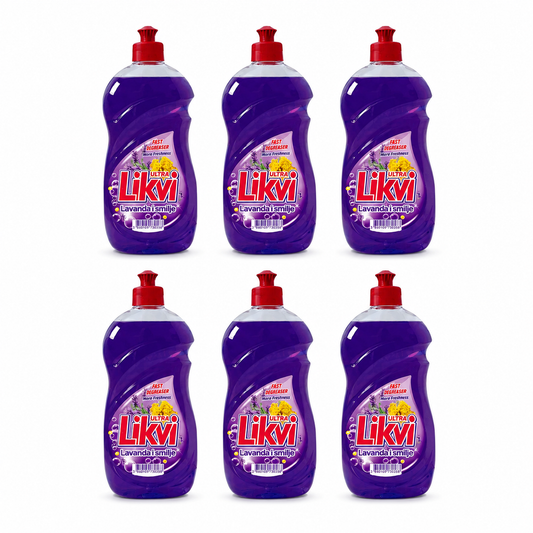 Likvi Ultra Lavanda i Smilje mosogatószer 450 ml – 6 db-os csomag