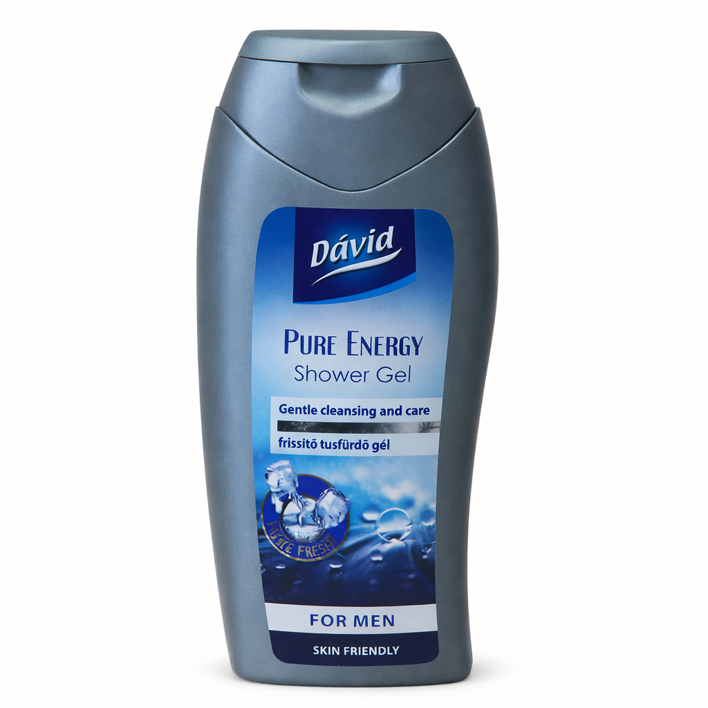 Dávid Pure Energy tusfürdő férfiaknak 300 ml – Energizáló frissesség minden zuhanyzásnál