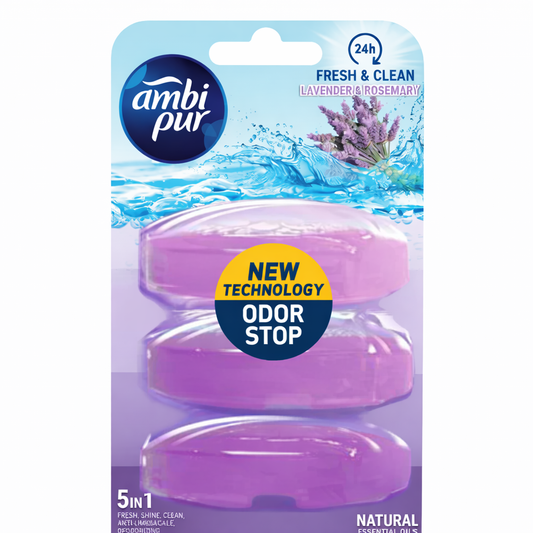 Ambi Pur WC illatosító blokk Lavender & Rosemary 3x55 ml