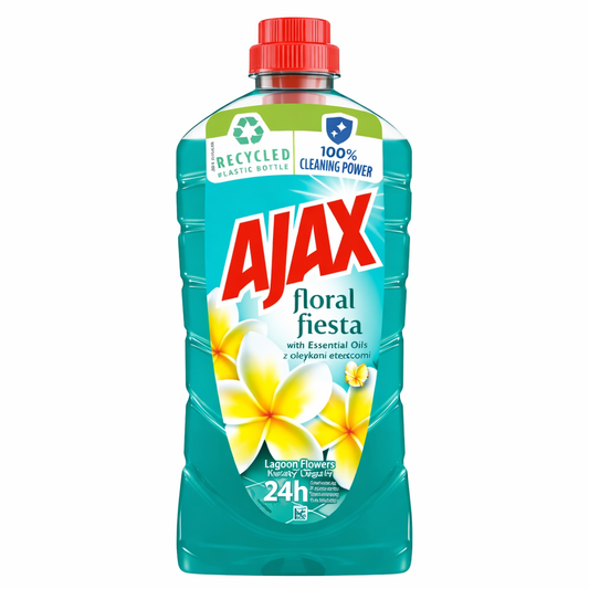 Ajax Floral Fiesta Lagoon Flowers általános tisztítószer – trópusi virág illat, 1L