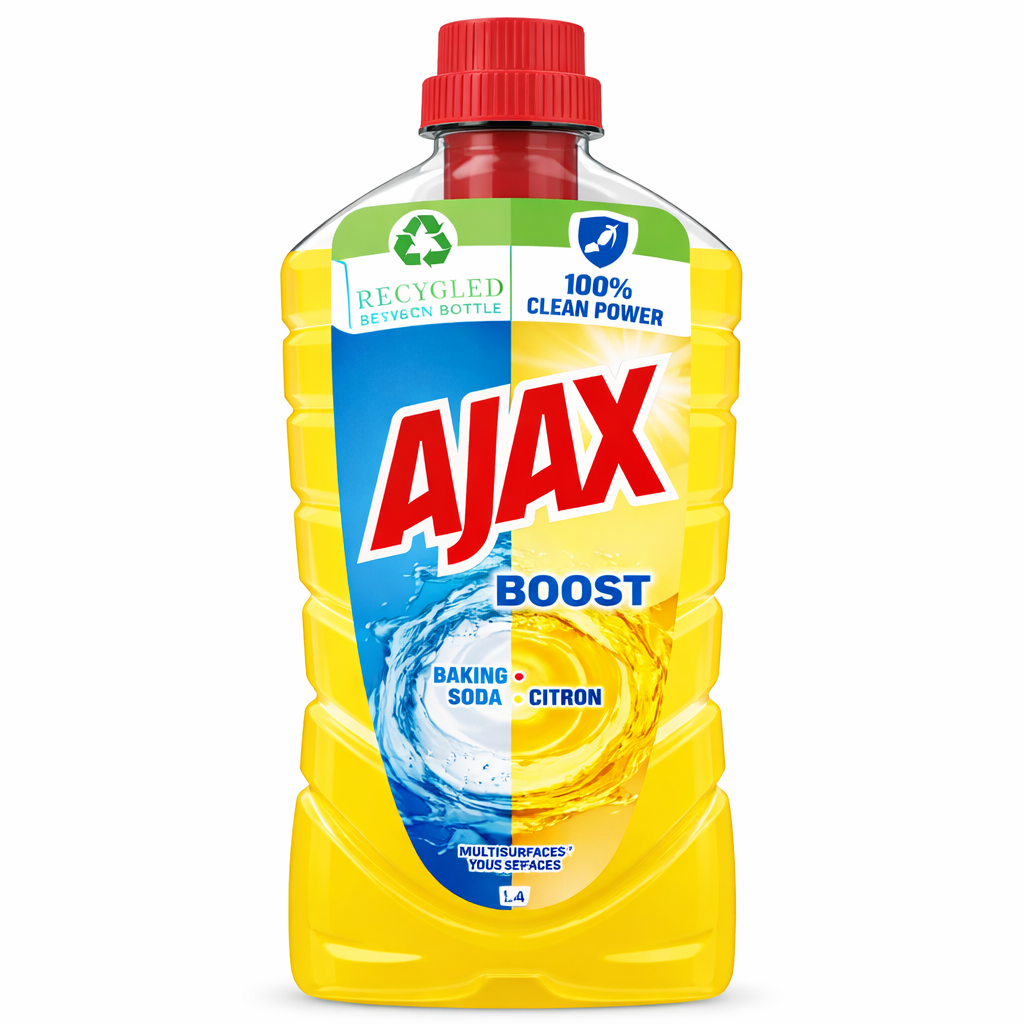 Ajax Boost általános tisztítószer – citrom és szódabikarbóna, 1L