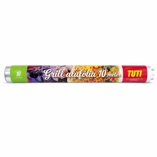 TUTI Grill Alufólia 10 méter – Extra Erős Alumínium Fólia Grillezéshez és Sütéshez