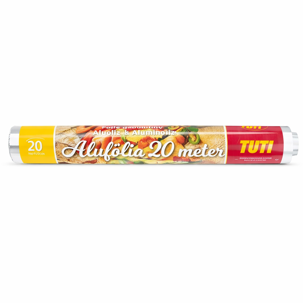 TUTI Alufólia 20 méter – Erős Alumínium Fólia Sütéshez, Csomagoláshoz és Tároláshoz