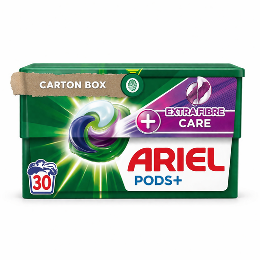 Ariel Pods+ Extra Fibre Care mosókapszula 30 db (30 mosás) – szálvédelem és erőteljes tisztítás