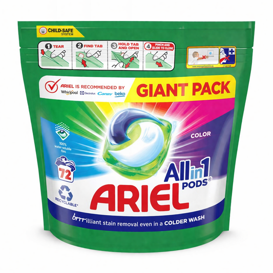 Ariel All-in-1 Pods Color mosókapszula 72 db (~72 mosás ) – Giant Pack, színes ruhákhoz