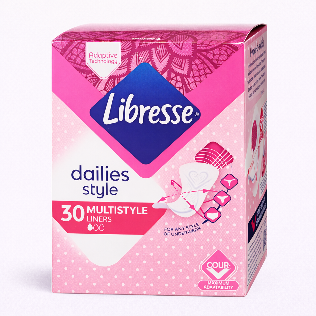 Libresse Dailies Style tisztasági betét 30 db – Multistyle pantyliner, diszkrét mindennapi védelem
