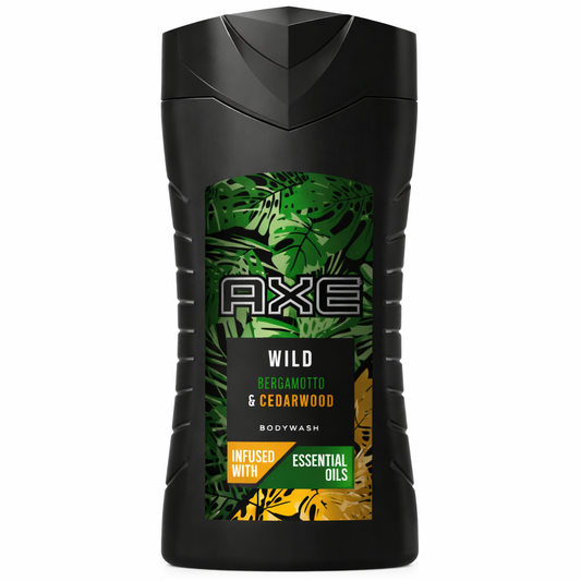 AXE Wild Tusfürdő 250 ml – Bergamott & Cédrusfa Illat, Essential Oils, Férfi Tusfürdő