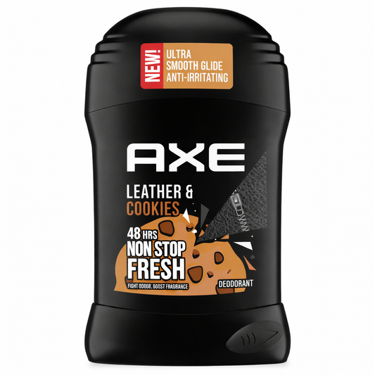 AXE Leather & Cookies Stift Dezodor 50 ml – 48H Védelem, Bőrkímélő Anti-Irritating Formula