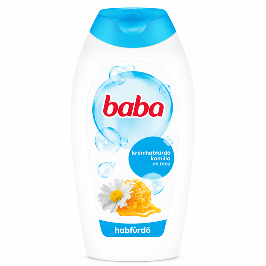 Baba krémhabfürdő kamilla és méz 750 ml – nyugtató, hidratáló habfürdő