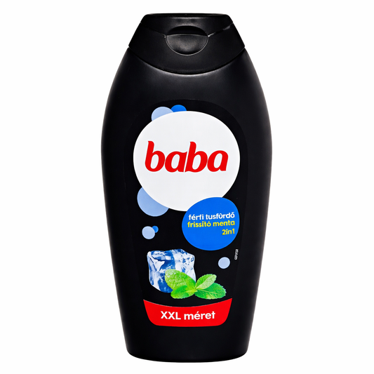 Baba férfi tusfürdő 2in1 frissítő menta XXL – hidratáló tusfürdő férfiaknak 750ml