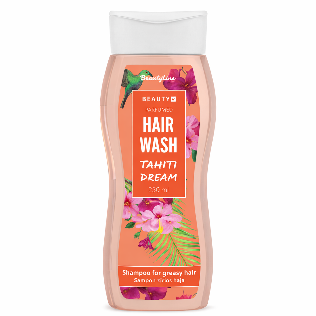 Beauty Line Tahiti Dream Parfümös Sampon Zsíros Hajra 250 ml – Frissesség és Könnyed Tisztaság