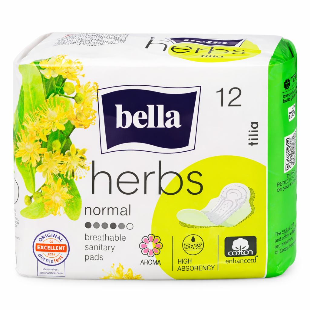 Bella Herbs Tilia (hárs) egészségügyi betét 12 db – Természetes frissesség és védelem