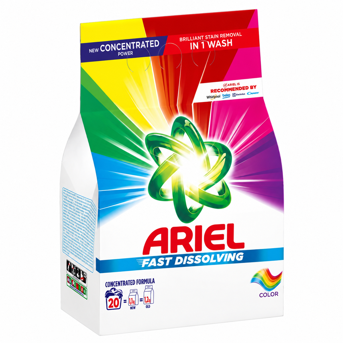 Ariel Color mosópor 1,35 kg – 20 mosás, koncentrált formula színes ruhák