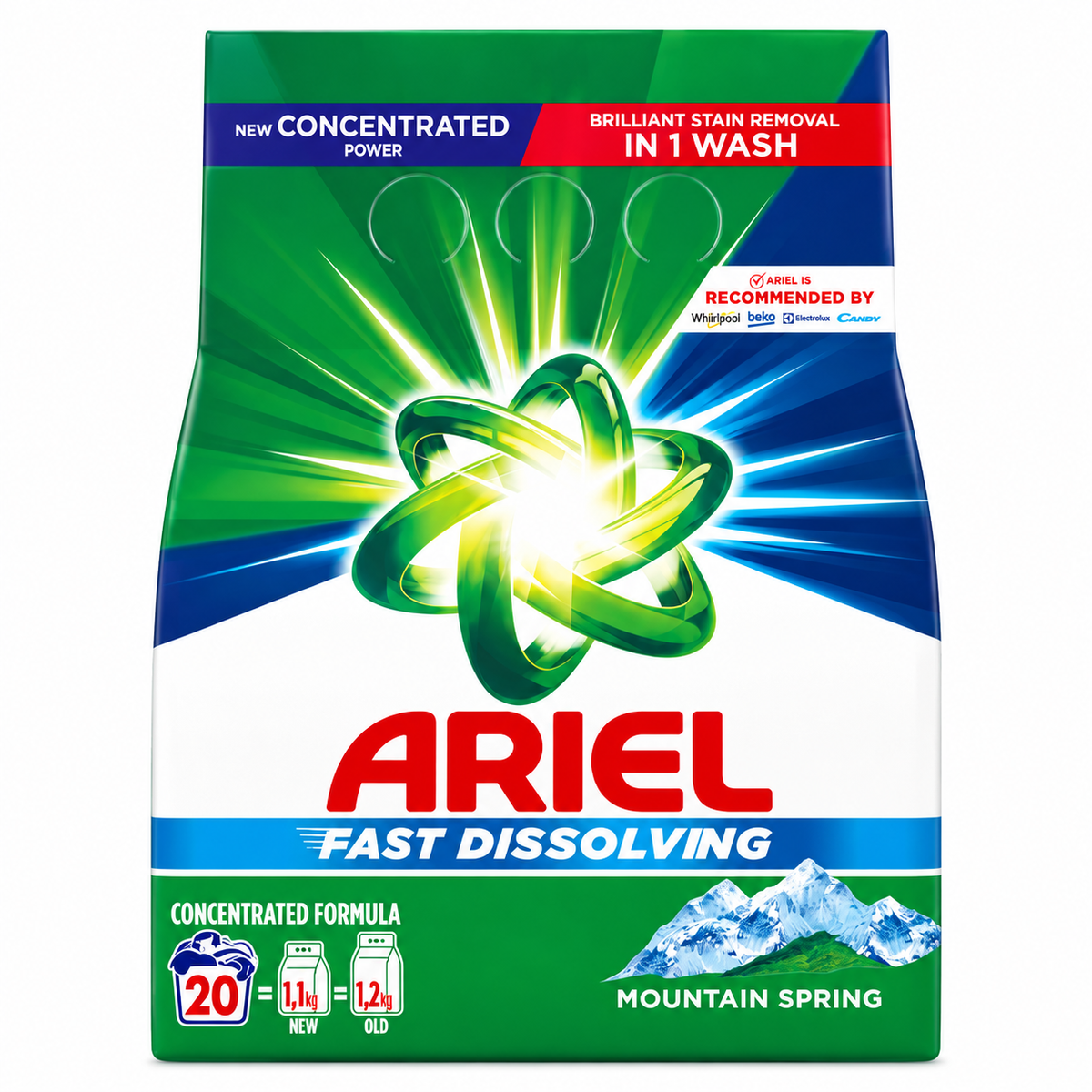 Ariel Mountain Spring mosópor 1,1 kg – 20 mosás