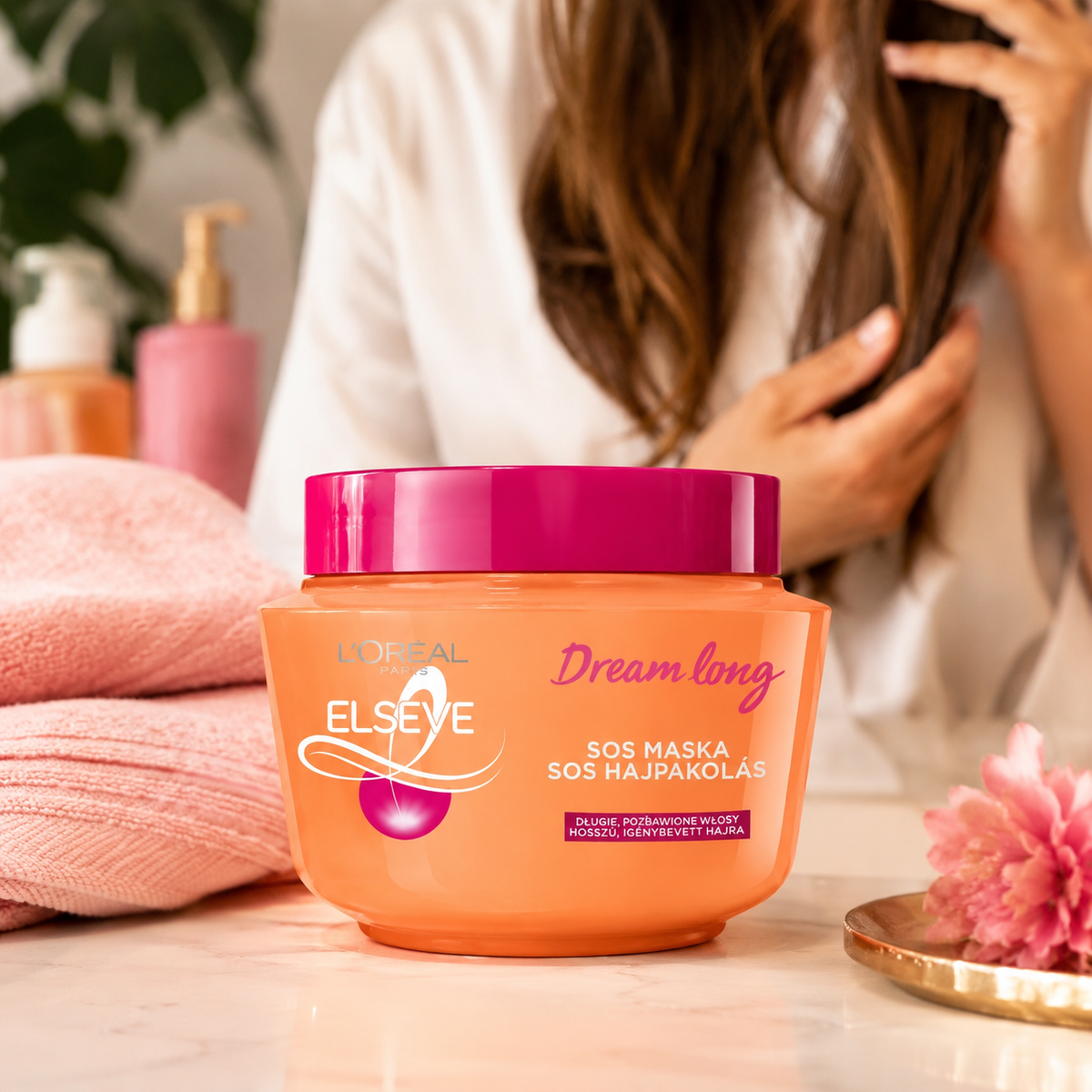 L’Oréal Paris Elseve Dream Long SOS hajpakolás 300 ml – hosszú, igénybevett hajra