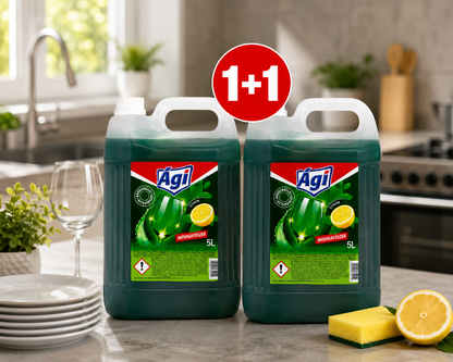 Ági Citrus mosogatószer 1+1 csomag 2×5 l – gazdaságos 10 literes kézi mosogatószer csomag