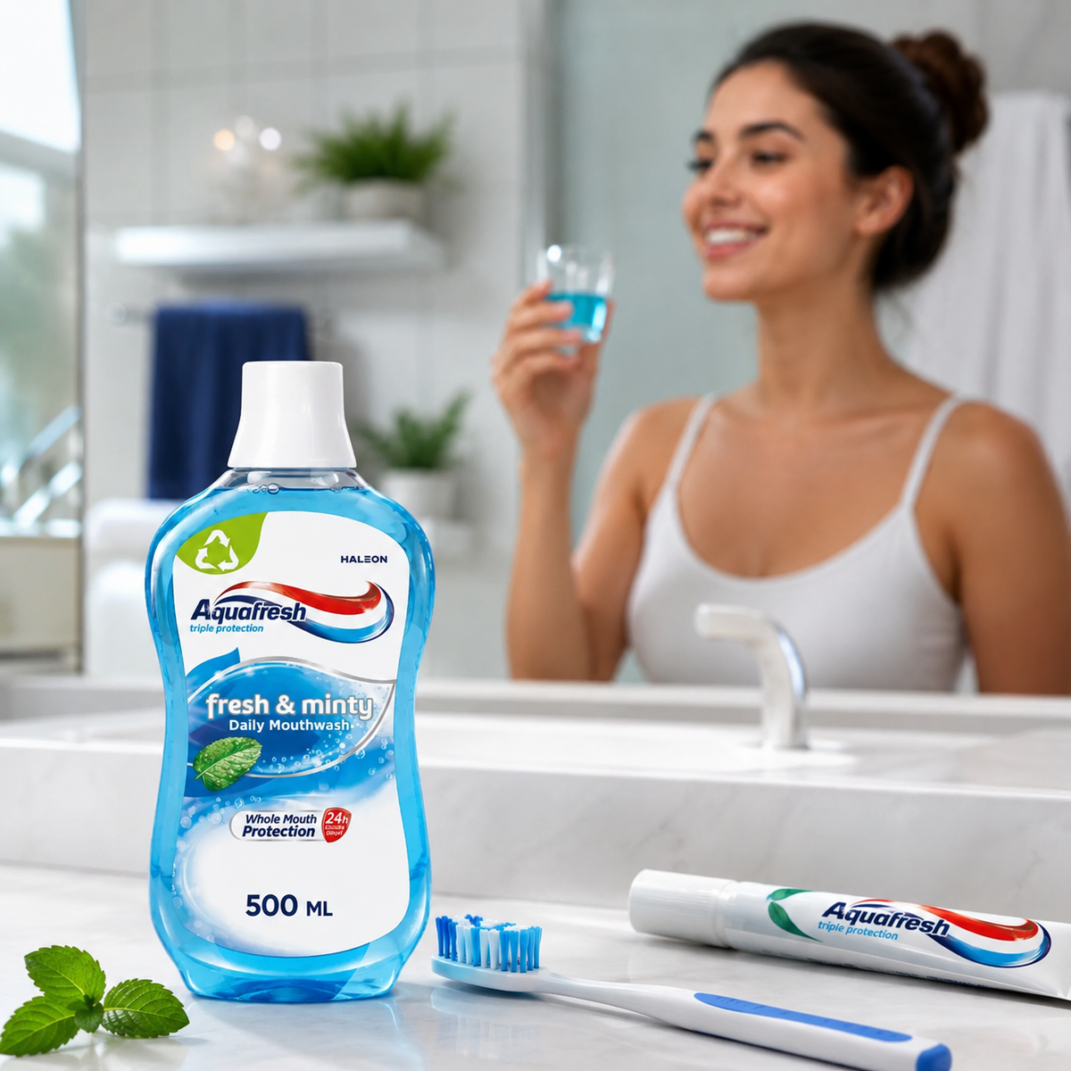 Aquafresh Fresh & Minty szájvíz 500 ml