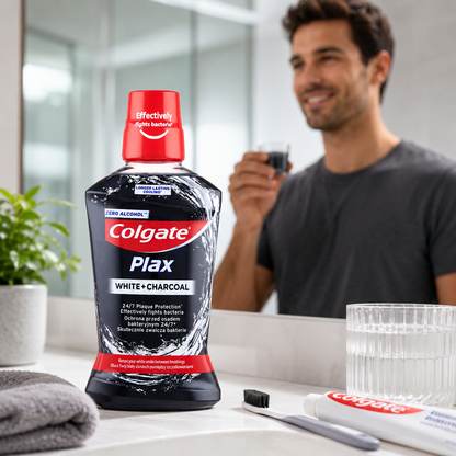 Colgate Plax White + Charcoal szájvíz 500ml