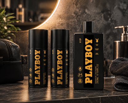 Playboy VIP férfi csomag – tusfürdő 250 ml + 2 db deo spray 150 ml