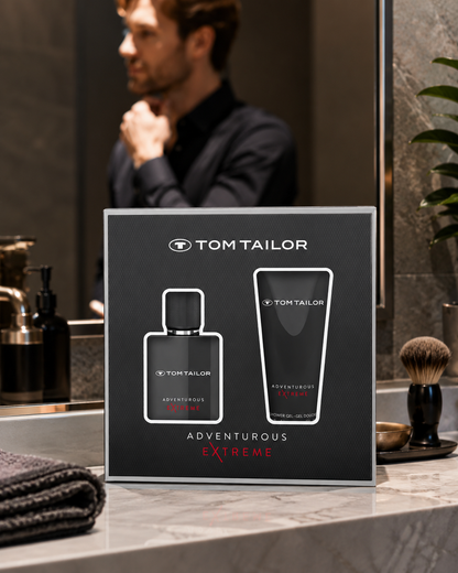 Tom Tailor Adventurous Extreme ajándékcsomag – Férfi parfüm és tusfürdő szett