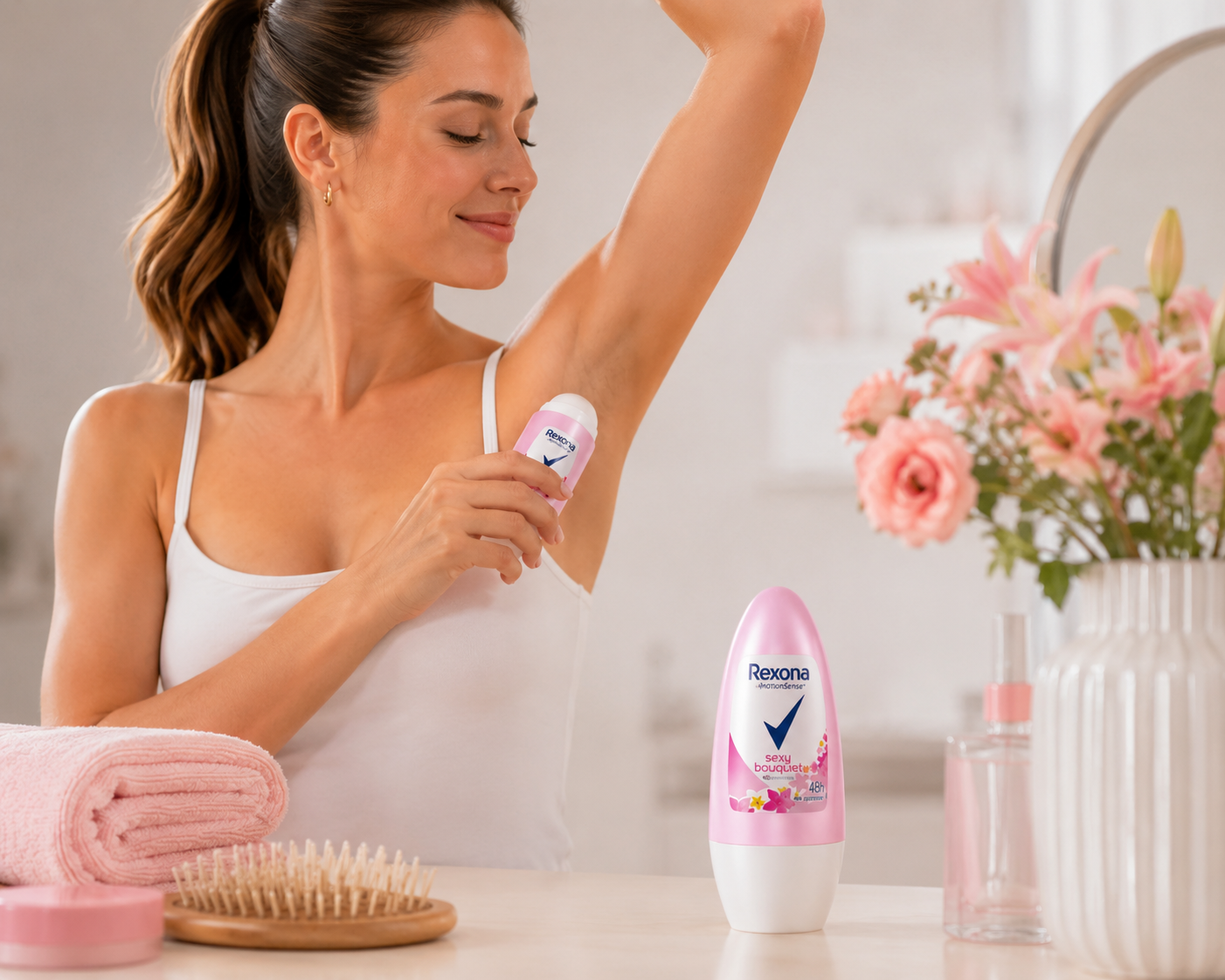 Rexona MotionSense Sexy Bouquet Golyós Dezodor 50 ml – 48 Órás Izzadásgátló Védelem Virágos Illattal