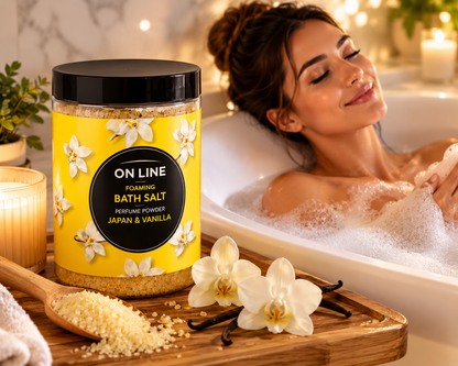 On Line Foaming Bath Salt Argan & Vanilla habzó fürdősó, 1200 g