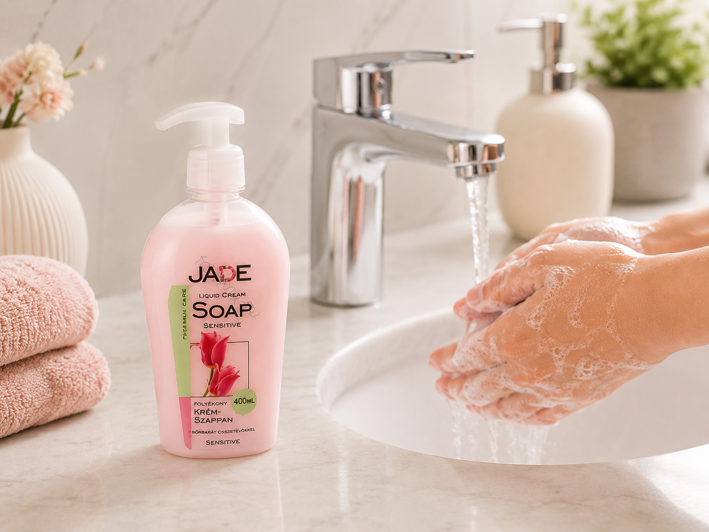 JADE Sensitive folyékony krémszappan pumpás adagolóval – 400 ml