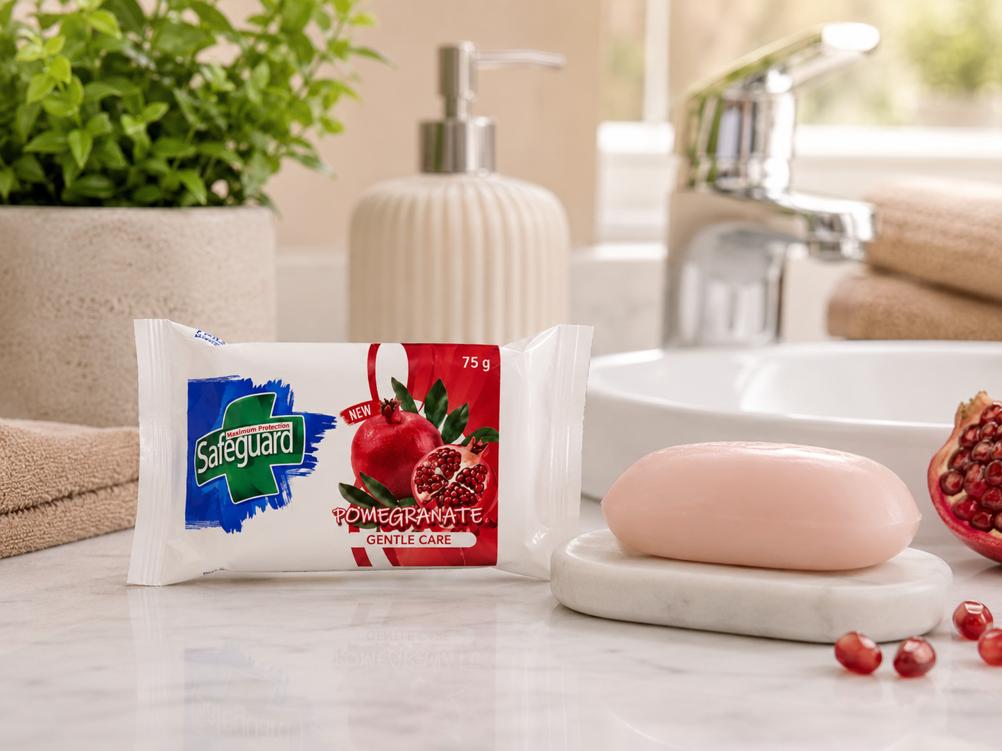Safeguard Pomegranate Gentle Care szappan 75 g – gránátalmás szilárd szappan