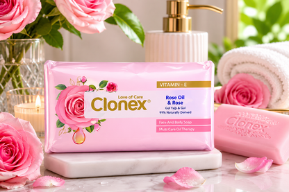 Clonex rózsa szappan 60 g – rózsaolajjal, hidratáló és bőrápoló hatással