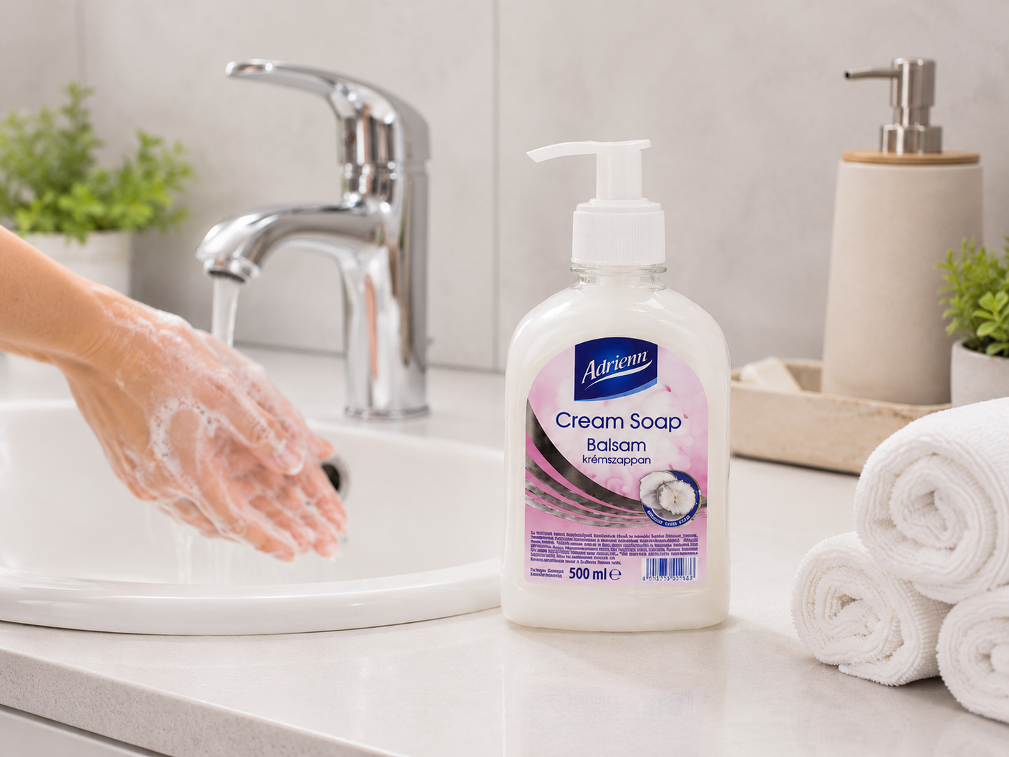 Adrienn Balsam krémszappan pumpás 500 ml – hidratáló folyékony szappan mindennapi használatra