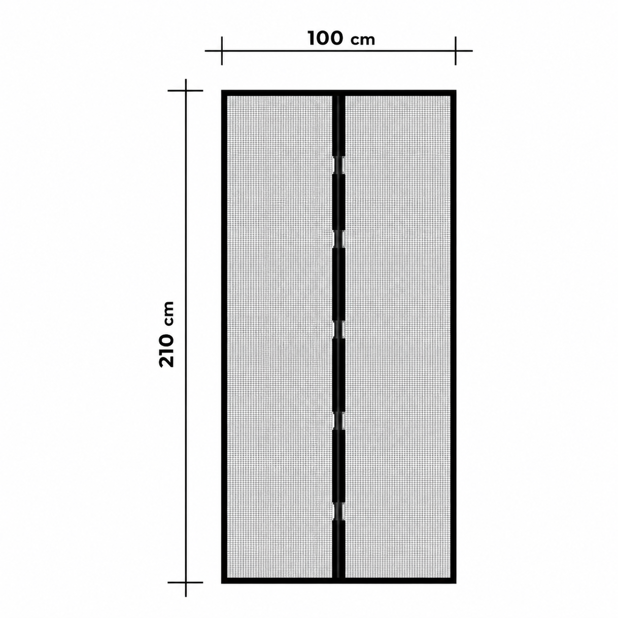 Garden of Eden Magnet Mesh mágneses szúnyogháló ajtóra 100 × 210 cm fekete