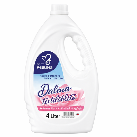Soft Feeling Dalma textilöblítő 4 liter – Hosszan tartó frissesség és puhaság minden mosásnál