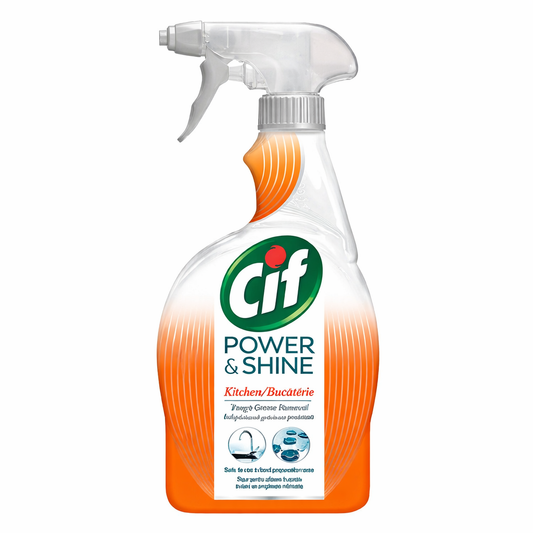 Cif Power & Shine Konyhai Zsíroldó Spray 750 ml – Erős Tisztítás és Ragyogó Felületek
