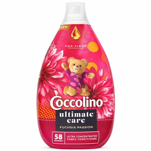 Coccolino Ultimate Care Fuchsia Passion öblítő 870ml – Intenzív illat és prémium ruhavédelem