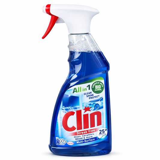 Clin All in 1 Ablaktisztító Spray – Csíkmentes Többfelületű Tisztítószer 500 ml
