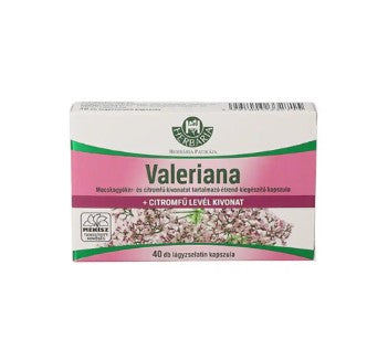Herbária Valeriana kapszula 40 db – macskagyökér és citromfű kivonattal, nyugodt pihenés támogatására