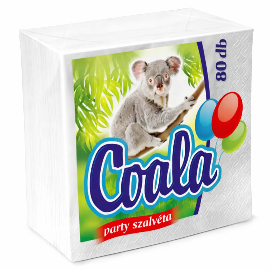 Coala Party szalvéta 80 db – Puha és erős papír szalvéta mindennapi és ünnepi használatra
