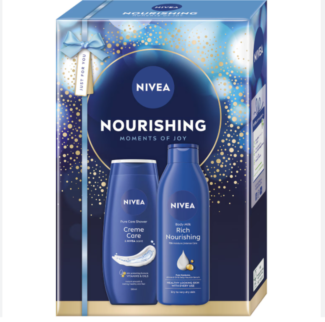 NIVEA Nourishing Ajándékcsomag – Tusfürdő és Testápoló Szett