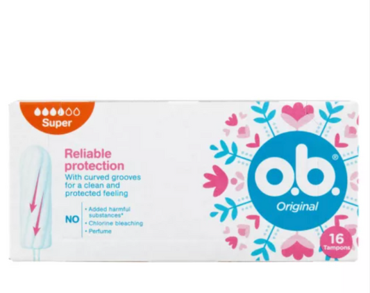 O.B. Original Blossom Super Tampon 16 db – erős védelem, friss érzés