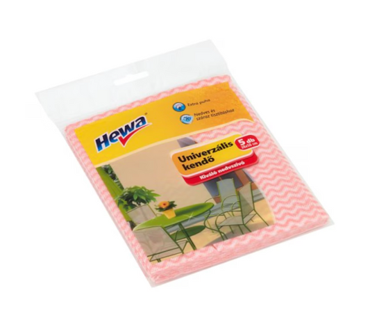 Hewa Univerzális Törlőkendő 5 db (38×50 cm) – Extra Puha, Kiváló Nedvszívó, Többcélú